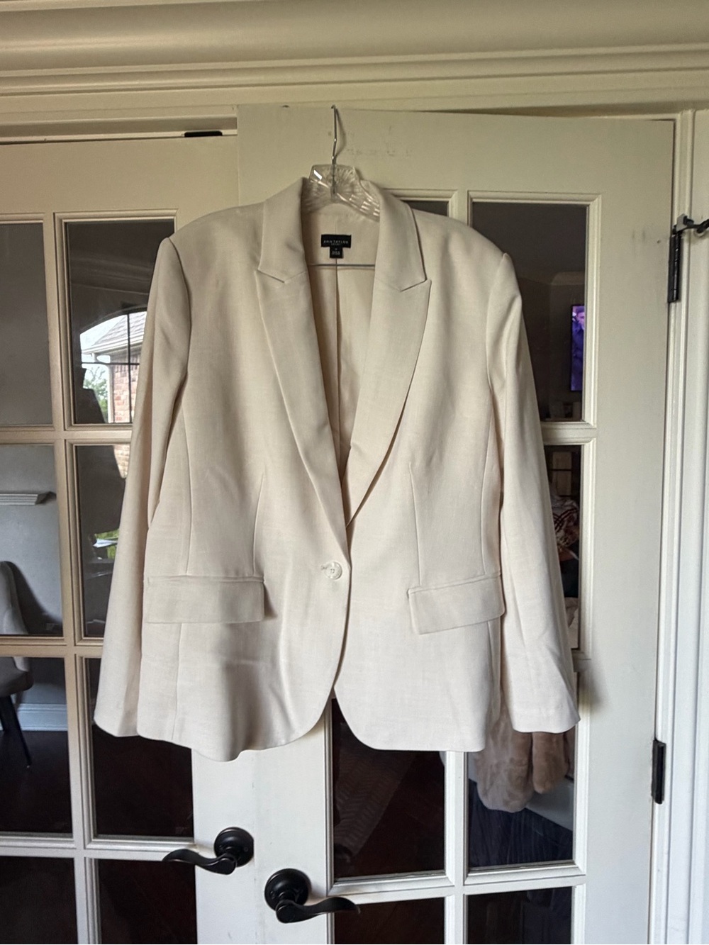 Ann Taylor Factory Ivory One Button Blazer Size 16